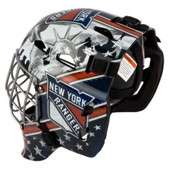Franklin GFM 1500 New York Rangers Goalie Face Mask 11 Franklin GFM 1500 New York Rangers Goalie Face Mask -Goaliemonkey® 025725426621 inset4
