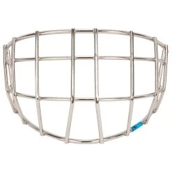 CCM Carbon Steel Youth Straight Bar Cage - Chrome -Goaliemonkey® ccm goalie accessories carbon steel straight goalie cage yth chrome inset2