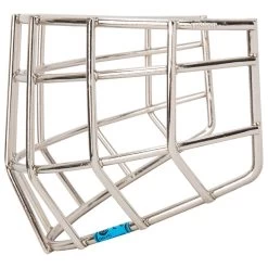 CCM Carbon Steel Youth Straight Bar Cage - Chrome -Goaliemonkey® ccm goalie accessories carbon steel straight goalie cage yth chrome inset3