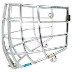 CCM Pro Titanium Certified Straight Bar Cage - Chrome -Goaliemonkey® ccm goalie replacement cage pro cert straight chrome inset3