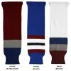 CCM S100 Colorado Avalanche Knit Hockey Socks -Goaliemonkey® ccm hockey socks s100 colorado knit