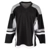 Stadium Adult Hockey Jersey - Black/Gray/White -Goaliemonkey® firstar hockey jersey stadium blk gry wht