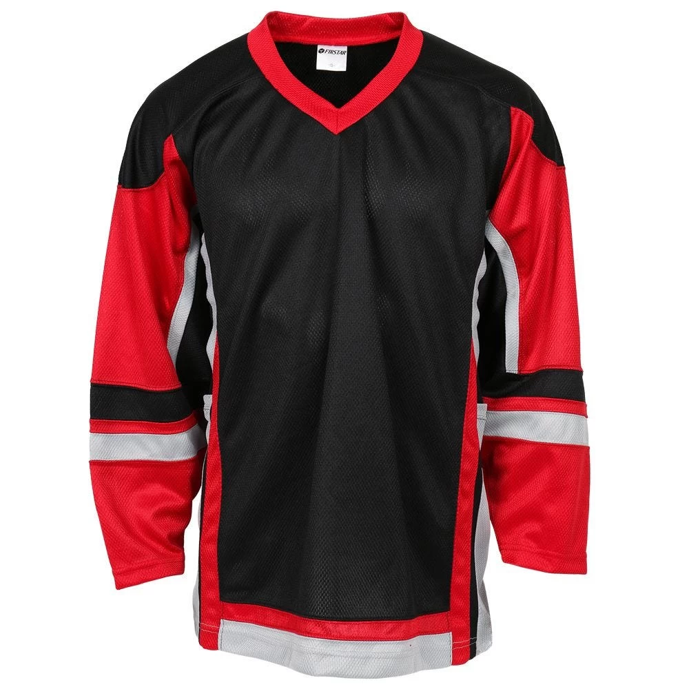 Stadium Adult Hockey Jersey - Black/Red/Gray 4 Stadium Adult Hockey Jersey - Black/Red/Gray - Image 2