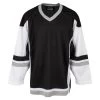 Stadium Youth Hockey Jersey - Black/White/Gray -Goaliemonkey® firstar hockey jersey stadium blk wht gry jr