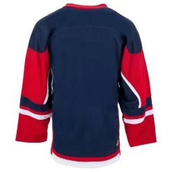 Stadium Youth Hockey Jersey - Navy/Red/White -Goaliemonkey® firstar hockey jersey stadium nvy red wht jr inset4