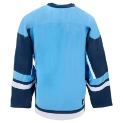 Stadium Youth Hockey Jersey - Powder Blue/Navy/White -Goaliemonkey® firstar hockey jersey stadium powder blue navy white jr inset1