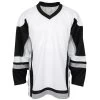 Stadium Adult Hockey Jersey - White/Black/Gray -Goaliemonkey® firstar hockey jersey stadium wht blk gry inset4