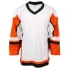 Stadium Youth Hockey Jersey - White/Orange/Black -Goaliemonkey® firstar hockey jersey stadium wht org blk jr