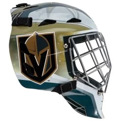 Vegas Golden Knights Franklin GFM 1500 Goalie Face Mask -Goaliemonkey® franklin hockey street goalie mask gfn 1500 vgk inset1