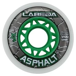 Labeda Asphalt Grip 83A Roller Hockey Wheel - White - 4 Pack -Goaliemonkey® labeda hockey wheel asphalt grip 15 ice 4pk inset3