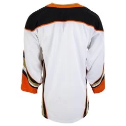 Anaheim Ducks MonkeySports Uncrested Junior Hockey Jersey -Goaliemonkey® monkeysports hockey jersey uncrested anaheim ducks jr inset4