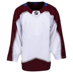 Colorado Avalanche MonkeySports Uncrested Junior Hockey Jersey -Goaliemonkey® monkeysports hockey jersey uncrested colorado avalanche jr inset7