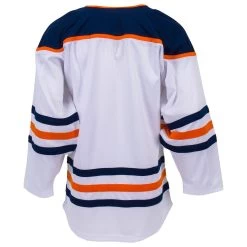 Edmonton Oilers MonkeySports Uncrested Junior Hockey Jersey -Goaliemonkey® monkeysports hockey jersey uncrested edmonton oilers jr inset4