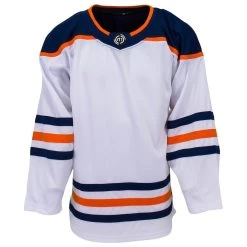 Edmonton Oilers MonkeySports Uncrested Junior Hockey Jersey -Goaliemonkey® monkeysports hockey jersey uncrested edmonton oilers jr inset7