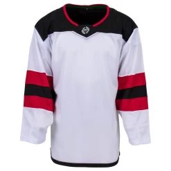 New Jersey Devils MonkeySports Uncrested Adult Hockey Jersey -Goaliemonkey® monkeysports hockey jersey uncrested new jersey devils sr inset7