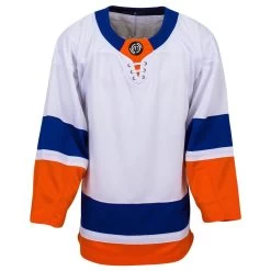 New York Islanders MonkeySports Uncrested Junior Hockey Jersey -Goaliemonkey® monkeysports hockey jersey uncrested new york islanders jr inset7