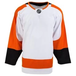 Philadelphia Flyers MonkeySports Uncrested Junior Hockey Jersey -Goaliemonkey® monkeysports hockey jersey uncrested philadelphia flyers jr inset6
