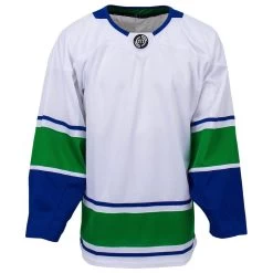 Vancouver Canucks MonkeySports Uncrested Junior Hockey Jersey -Goaliemonkey® monkeysports hockey jersey uncrested vancouver canucks jr inset7